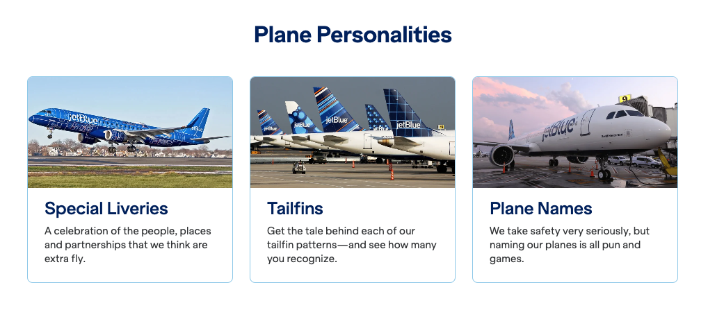 The silly names airlines give their planes.